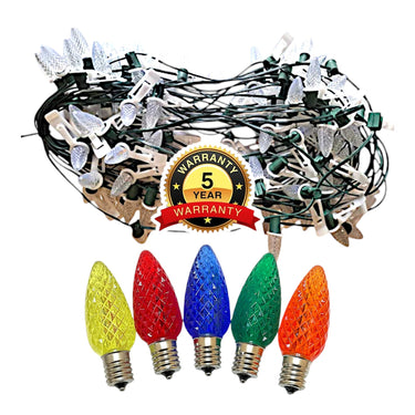 C9 Commercial Elite SMD Pre Bulbed And Pre Clipped Christmas Lights